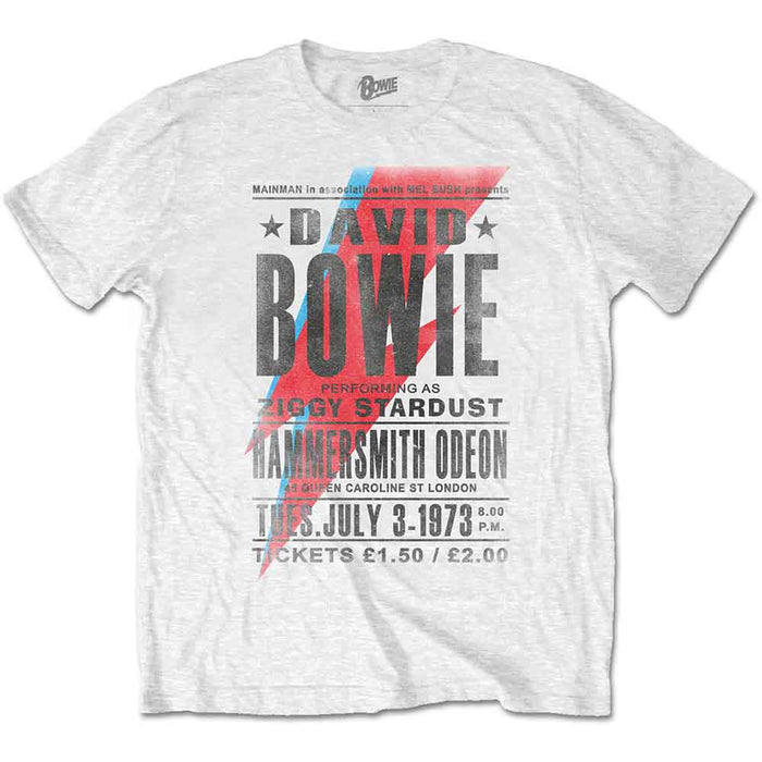 Bowie Hammersmith Odeon White Medium Unisex T-Shirt