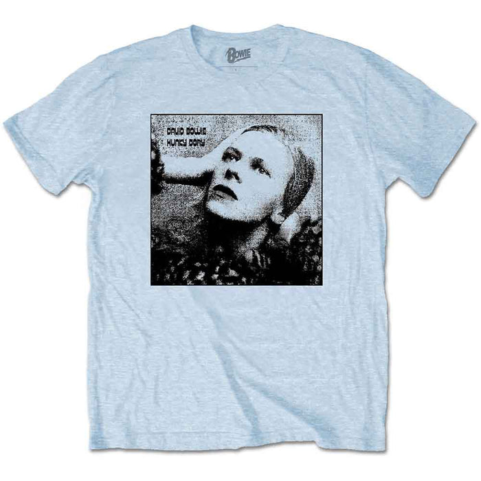 Bowie Hunky Dory Mono Light Blue Small Unisex T-Shirt