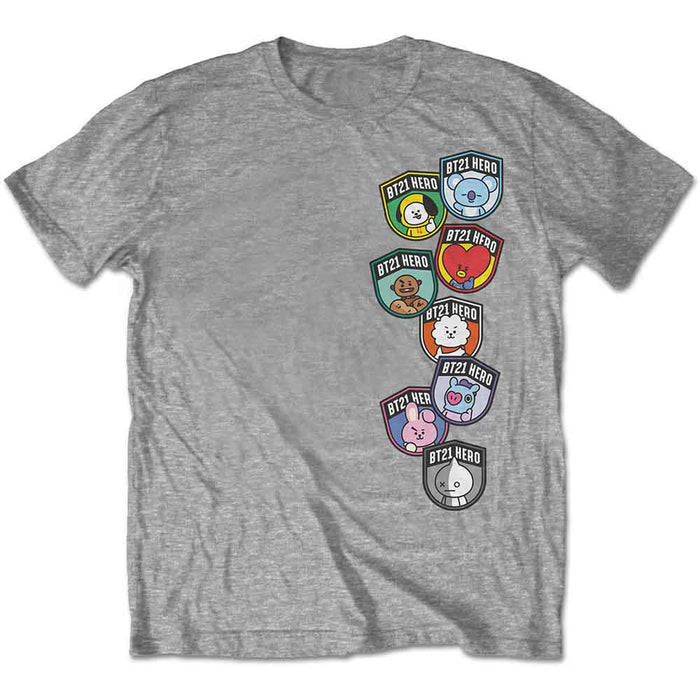 BT21 Badges Grey Short Unisex T-Shirt