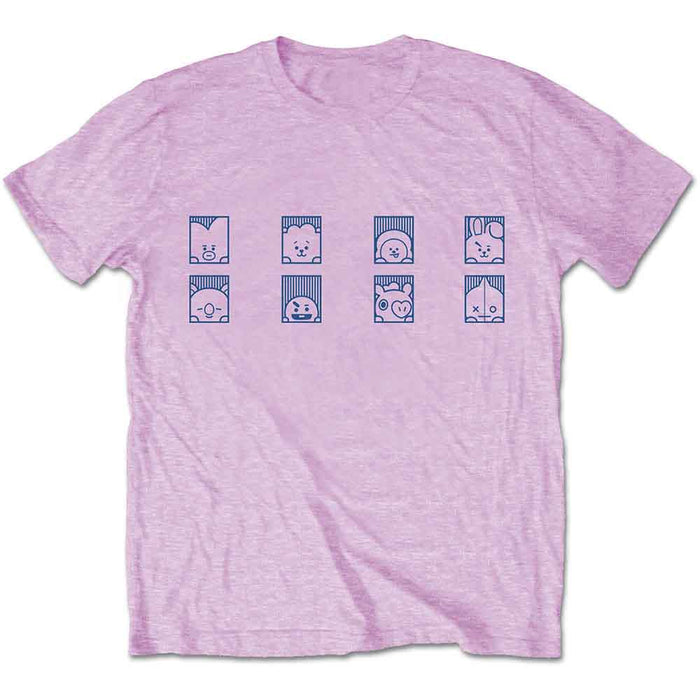 BT21 Group Squares Pink Medium Unisex T-Shirt