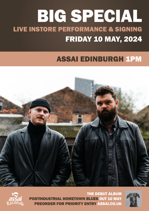 Big Special Postindustrial Hometown Blues Instore Performance and Signing Edinburgh Priority Entry with Pre-Order (1pm Friday 10th May 2024)