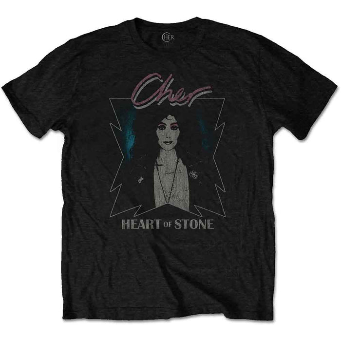 Cher Heart Of Stone Black Large Unisex T-Shirt