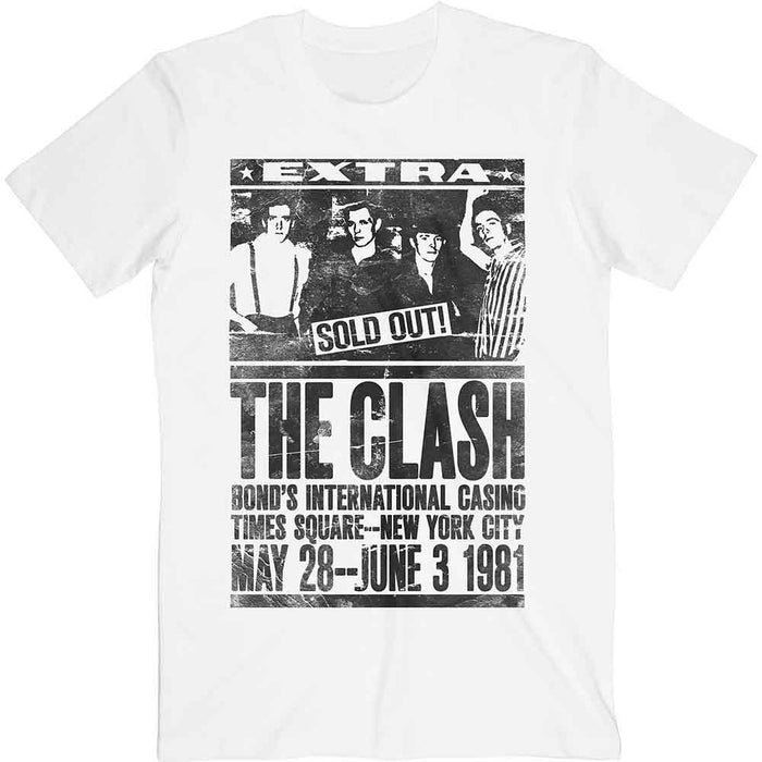 The Clash Bond's 1981 White Medium Unisex T-Shirt