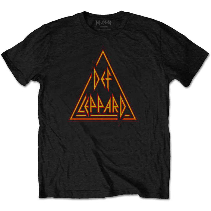 Def Leppard Classic Triangle Logo Black Medium Unisex T-Shirt