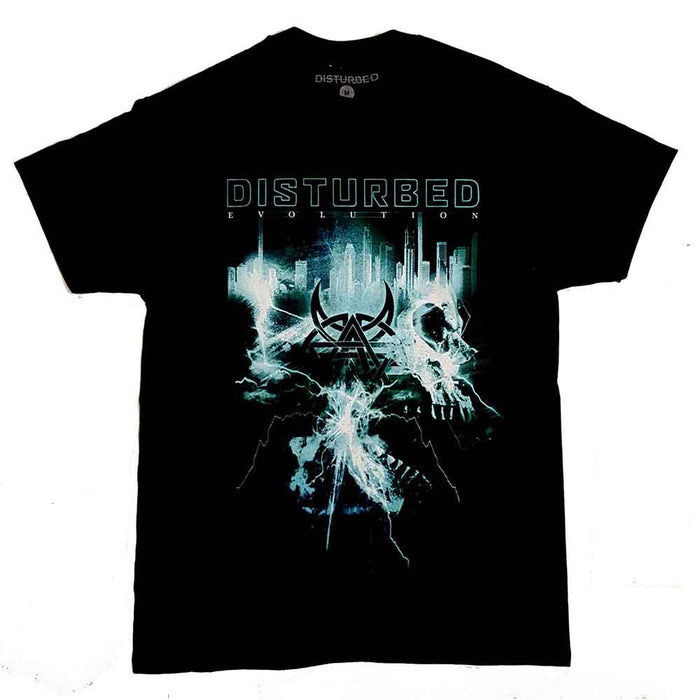 Disturbed Apocalypse Dateback Black Small Unisex T-Shirt