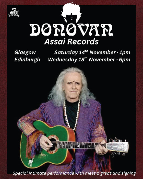 Donovan Sunshine Superman Instore Performance & Signing Edinburgh (6pm Wednesday 18th November 2026)