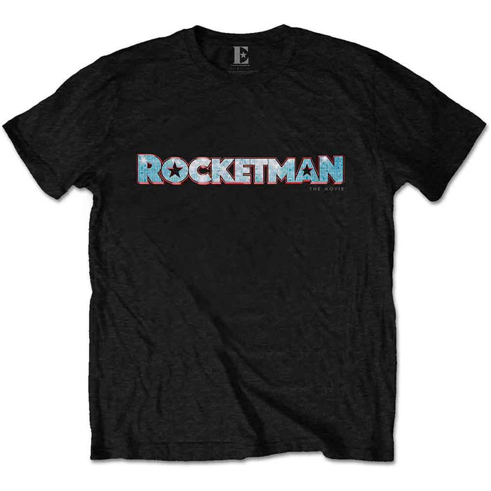 Elton John Rocketman Movie Logo Black X-Large Unisex T-Shirt