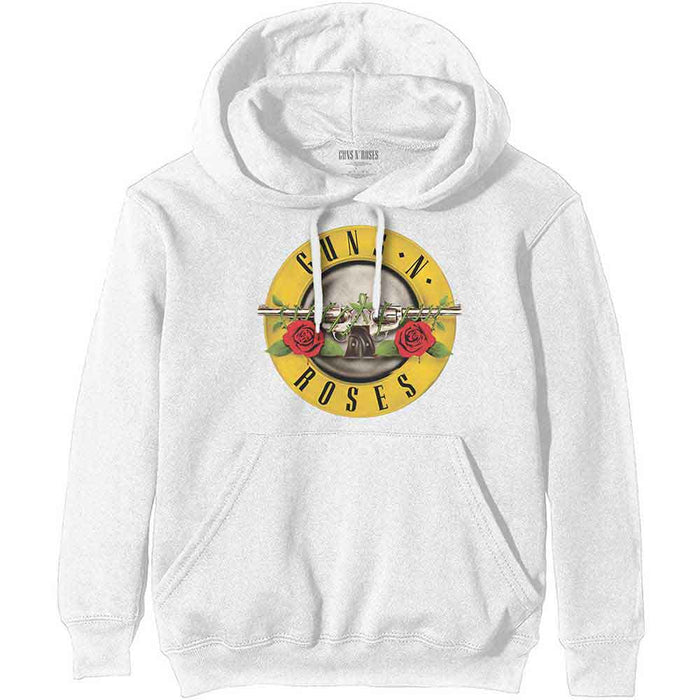 Guns N Roses Classic Logo White X Large Unisex Hoodie Assai Records