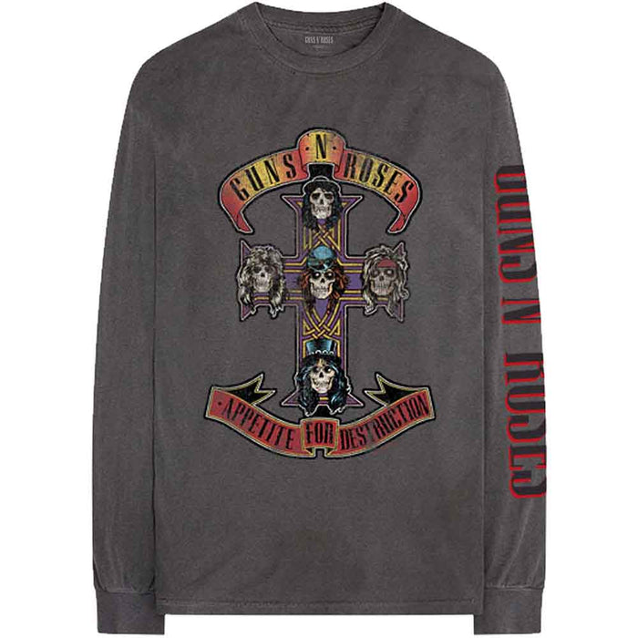 Guns N Roses Appetite Tour Charcoal X-Large Long Sleeved T -Shirt