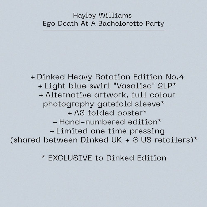 Hayley Williams Ego Death At A Bachelorette Party 2026 Ltd Dinked Edition #HR04