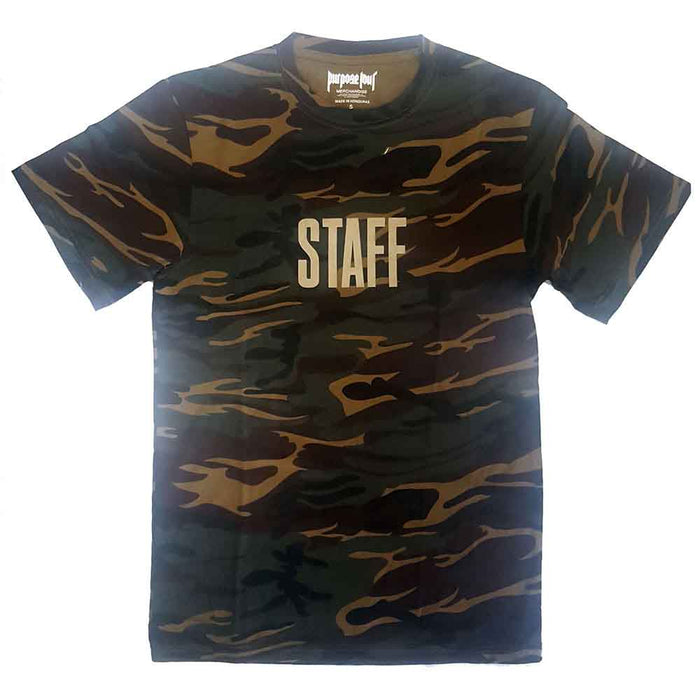 Justin Bieber Purpose Tour Staff Camo Large Unisex T-Shirt