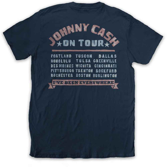 Johnny Cash All Star Tour Navy Medium Unisex T-Shirt