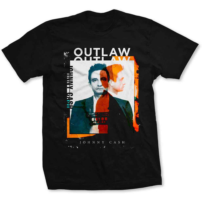 Johnny Cash Outlaw Photo Black Medium Unisex T-Shirt