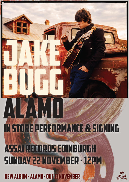 Jake Bugg Alamo Instore Performance & Signing Edinburgh Priority Entry with Pre-Order (12pm Sunday 22nd November 2026)