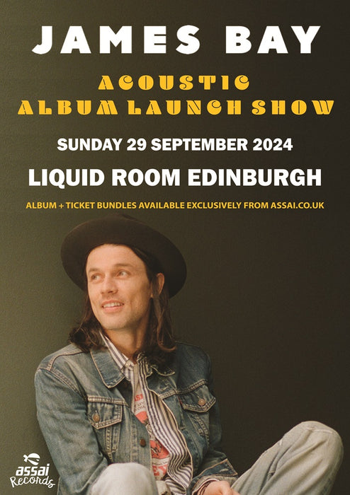 James Bay Changes All The Time Liquid Room Edinburgh Ticket Bundle Sunday 29th September 2024