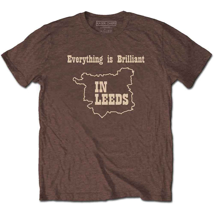 Kaiser Chiefs Everything Is Brilliant Brown Large Unisex T-Shirt