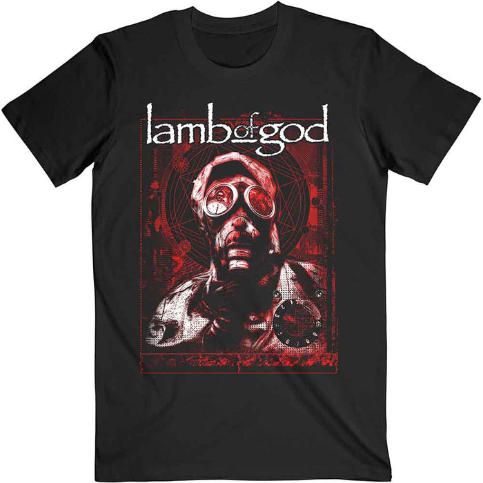 Lamb Of God Gas Mask Waves Black Medium Unisex T-Shirt