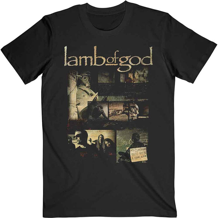 Lamb Of God Album Collage Black Large Unisex T-Shirt