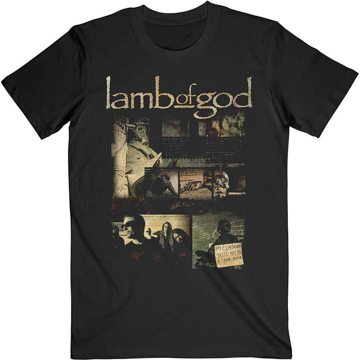 Lamb Of God Album Collage Black X-Large Unisex T-Shirt