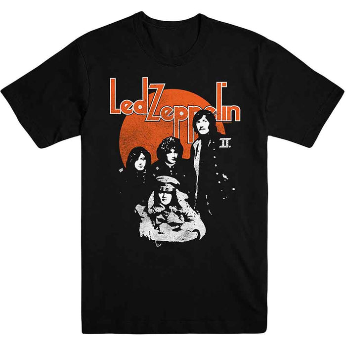 Led Zeppelin Orange Circle Black Small Unisex T-Shirt