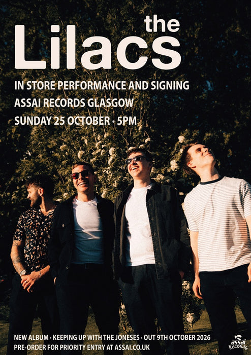 The Lilacs Keeping Up With The Joneses Instore Performance & Signing Glasgow Priority Entry with Pre-Order (5pm Sunday 25th October 2026)