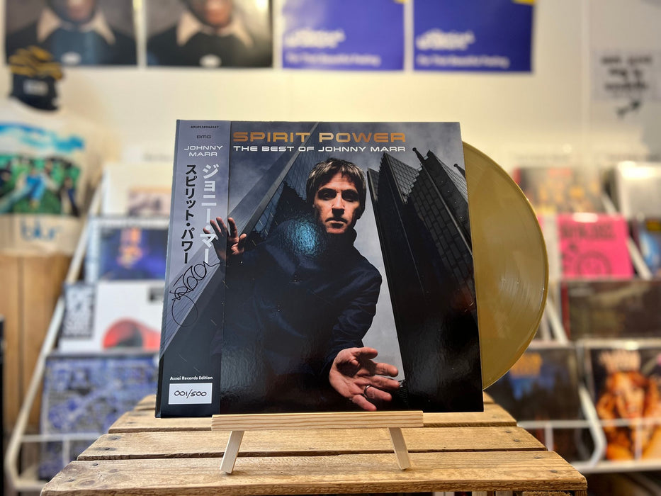 Johnny Marr Spirit Power: The Best of Johnny Marr Vinyl LP Gold Colour Signed Assai Obi Edition 2023