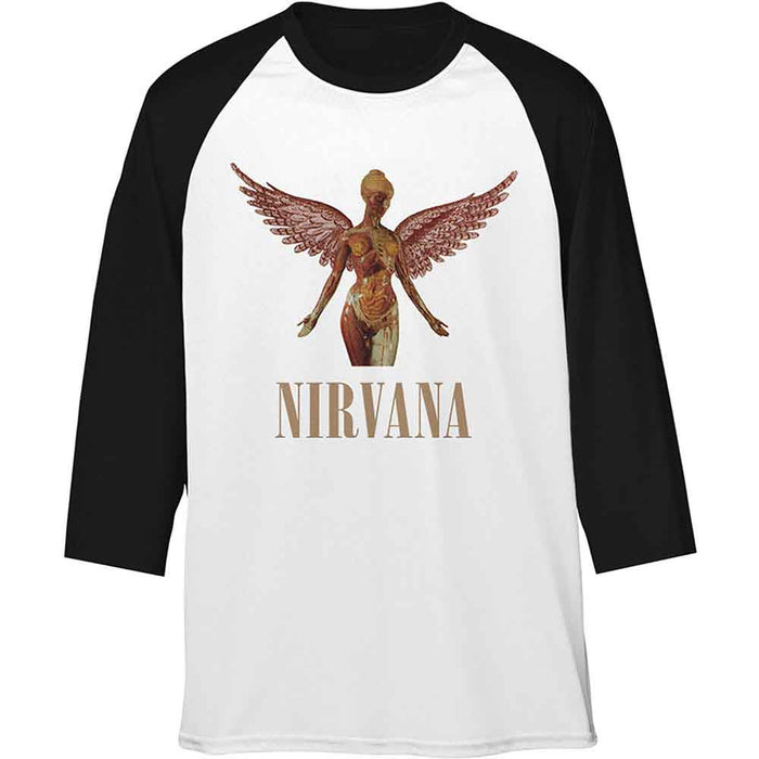 Nirvana Triangle In Utero Raglan White XXL Unisex T-Shirt