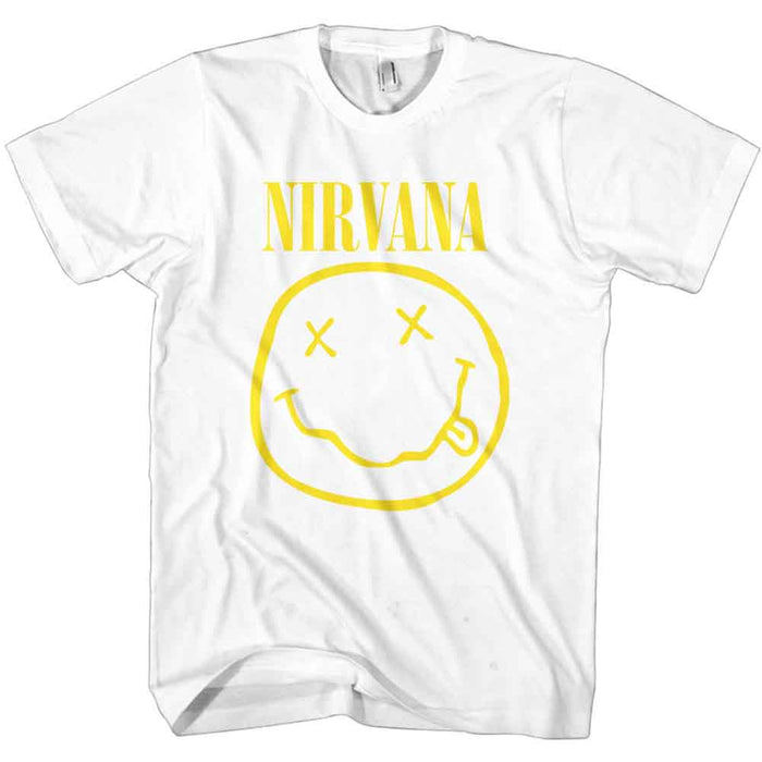 Nirvana Yellow Smiley White Medium Unisex T-Shirt