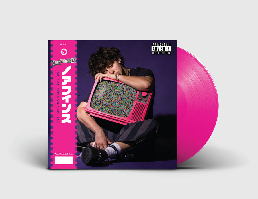 NOAHFINNCE GROWING UP ON THE INTERNET Vinyl LP Signed Assai Obi Edition Neon Pink Colour