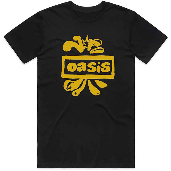 Oasis Drawn Logo Black Large Unisex T-Shirt
