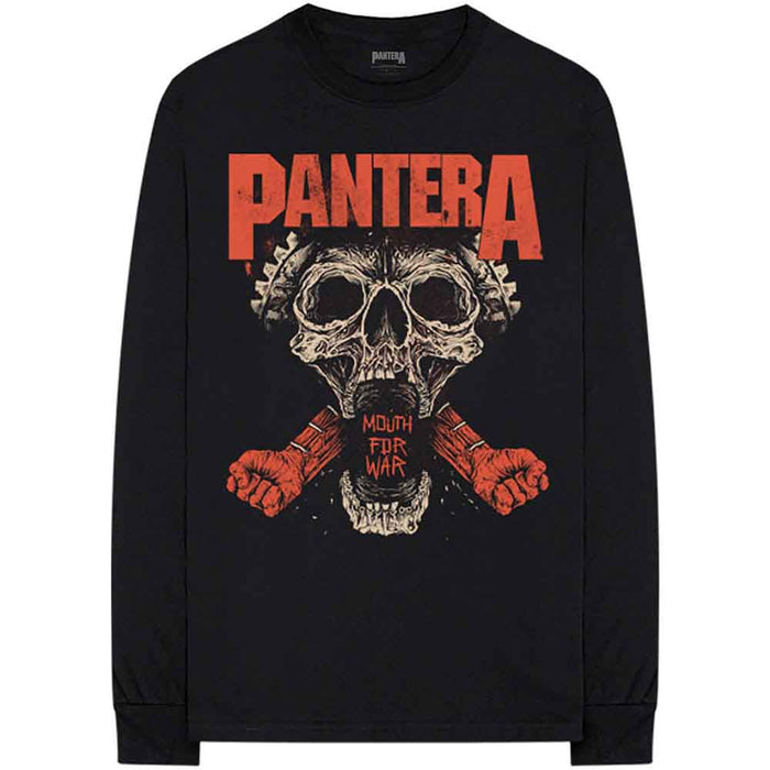 Pantera Mouth For War Black Medium Long Sleeved Unisex T-Shirt