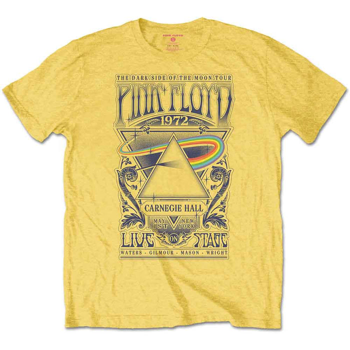 Pink Floyd Carnegie Hall Poster Yellow Small Unisex T-Shirt