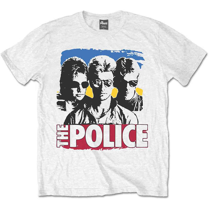 The Police Band Photo Sunglasses White Small Unisex T-Shirt