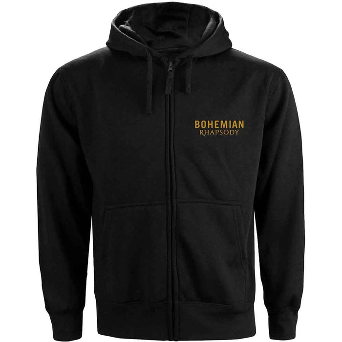 Queen Bohemian Rhapsody Movie Poster Black Large Zipped Hoodie