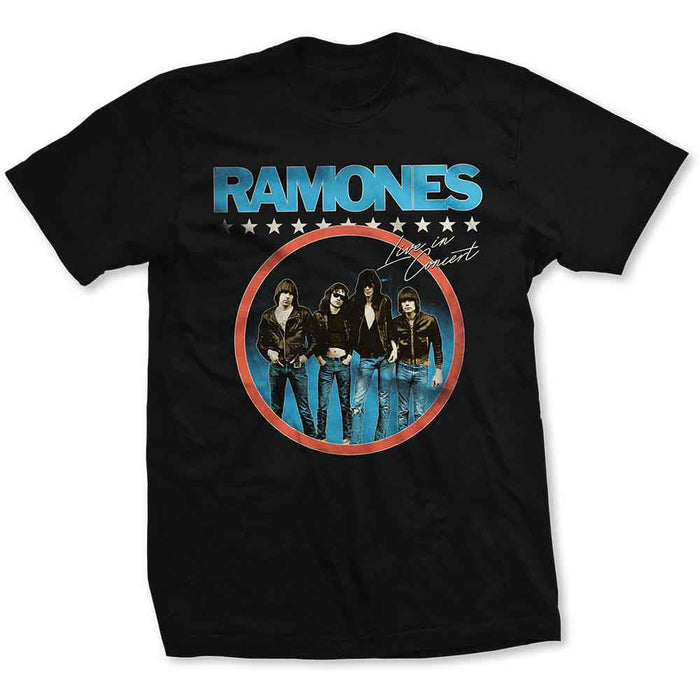 Ramones Circle Photo Black XXL Unisex T-Shirt