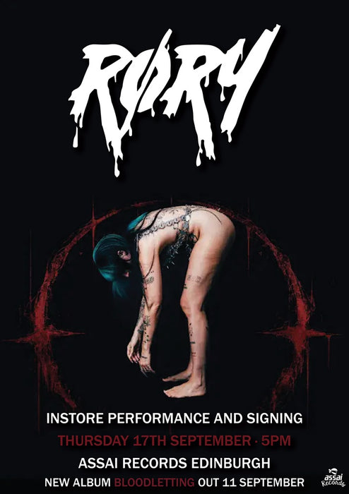 RØRY BLOODLETTING Acoustic Instore Performance & Signing Edinburgh Priority Entry with Pre-Order (5pm Thursday 17th September 2026)