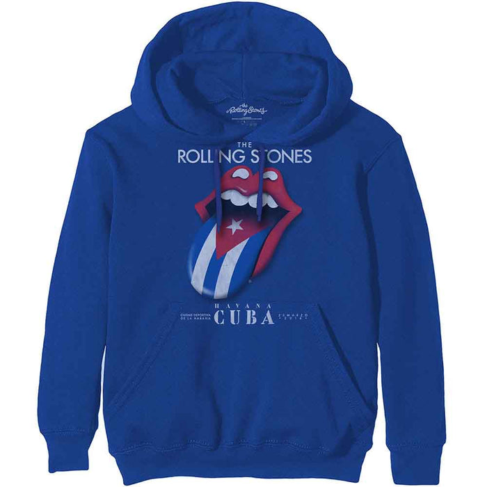 Rolling Stones Havana Cuba Blue Large Unisex Hoodie