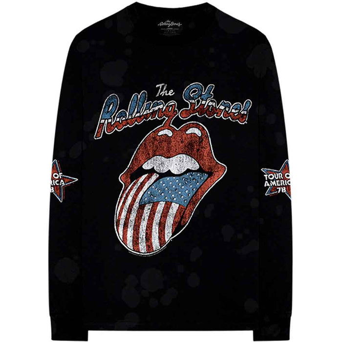Rolling Stones US Tour '78 Black Large Unisex Long Sleeved T-Shirt