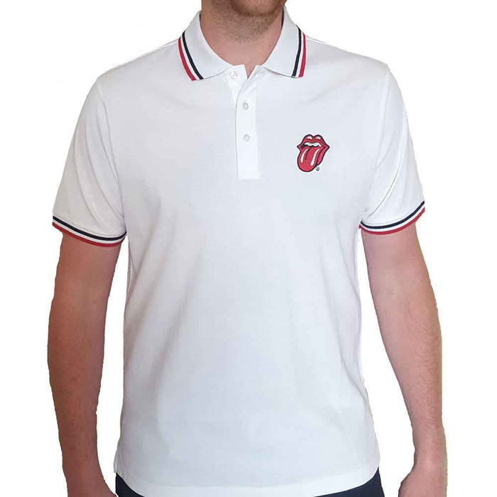 Rolling Stones Classic Tongue White XXL Unisex Polo