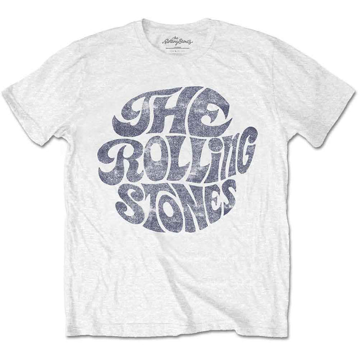 Rolling Stones Vintage 70's Logo White Medium Unisex T-Shirt