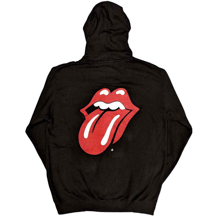 Rolling Stones Classic Tongue Backprint Black Small Unisex Zip Hoodie