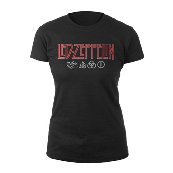 Led Zeppelin Logo & Symbols T-Shirt Medium