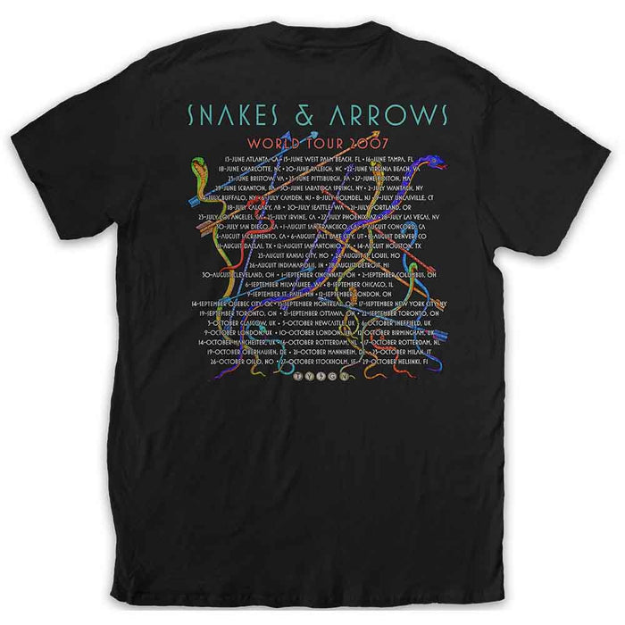 Rush Snakes & Arrows Tour 2007 Black Large Unisex T-Shirt