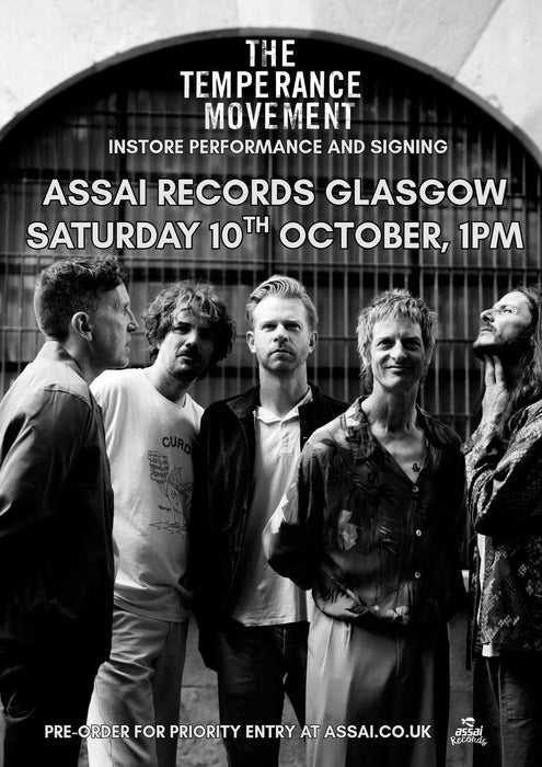 The Temperance Movement Instore Performance & Signing Glasgow Priority Entry with Pre-Order (1pm Saturday 10th October 2026)