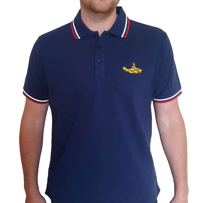 The Beatles Yellow Submarine Navy X-Large Unisex Polo Shirt