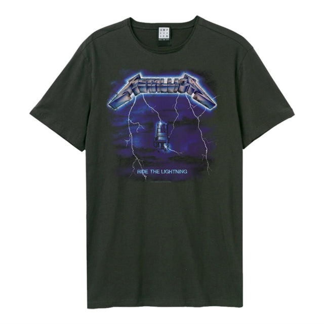 Metallica Ride The Lightning Amplified Charcoal Large Unisex T-Shirt