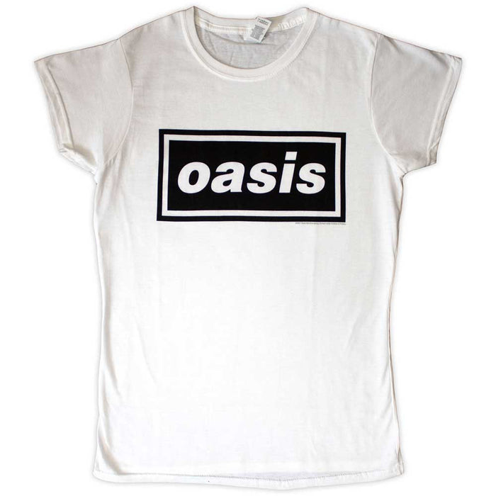 Oasis Decca Logo White Ladies X-Large T-Shirt