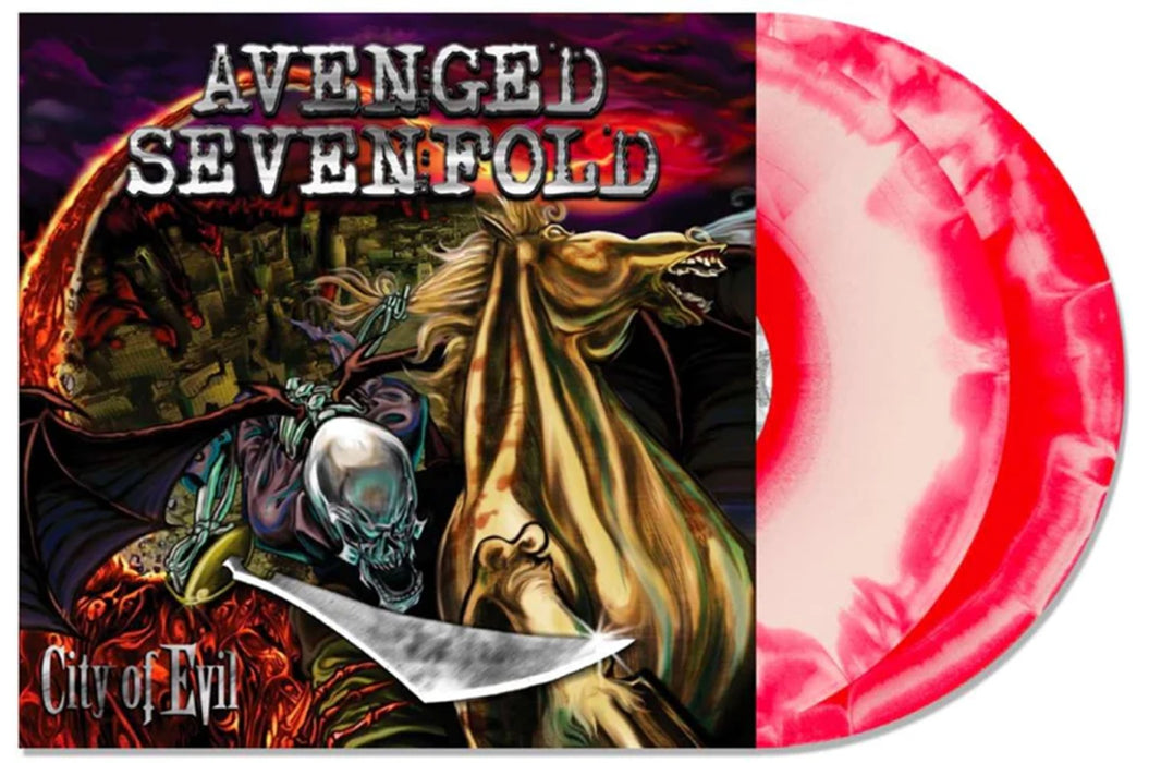 Avenged Sevenfold City of Evil Vinyl LP Red & White Swirl Colour 2023