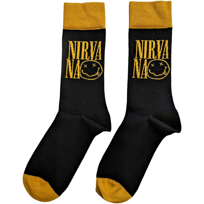 Nirvana Unisex Ankle Socks: Logo Stacked (Uk Size 7 - 11)