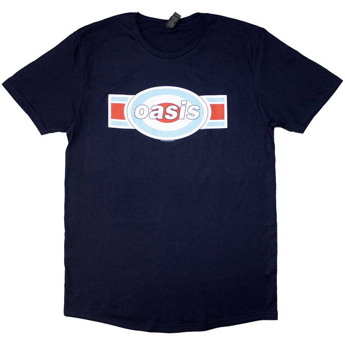 Oasis Oblong Target Navy Blue Large T-Shirt